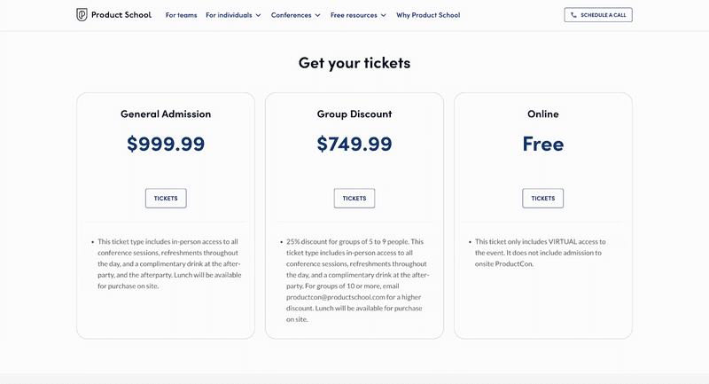 Productcon pricing.