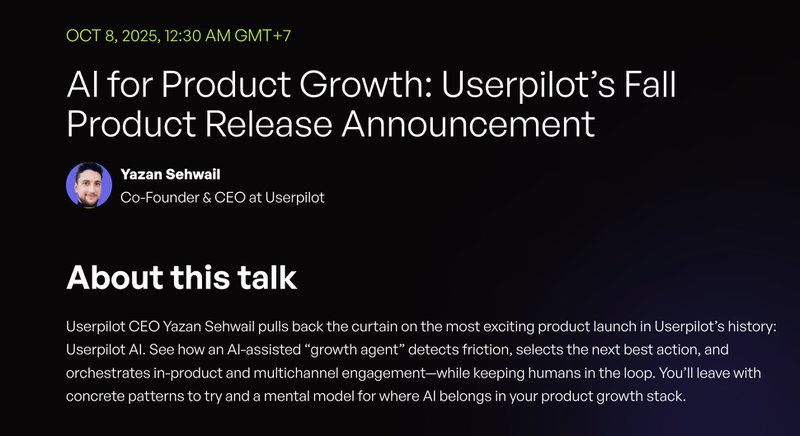 Register for "AI for Product Growth: Turning Data into Hyper-Personalized Experiences" 