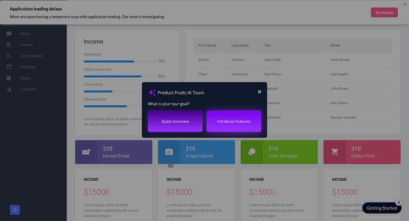 Interactive product demo tool: ProductFruit
