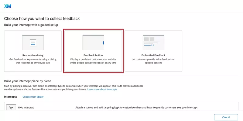 App feedback tools: Qualtrics