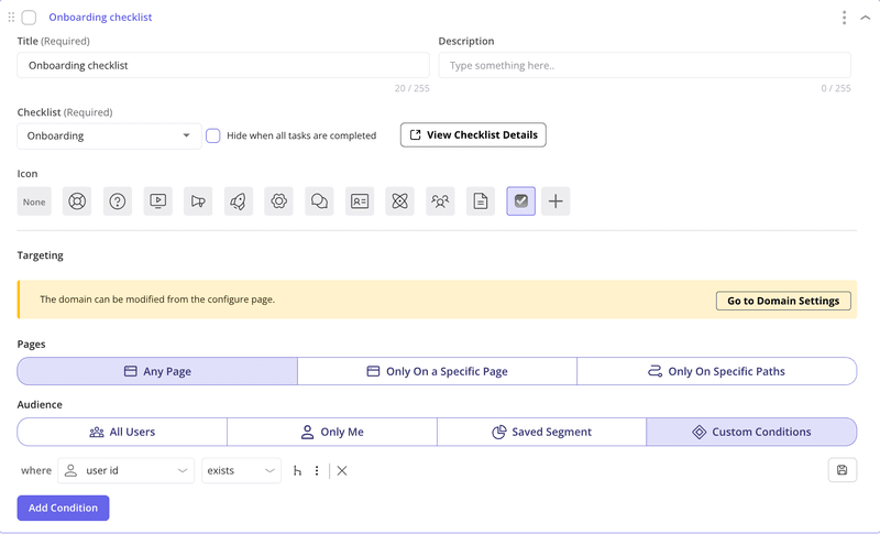 userpilot features resource center targeting