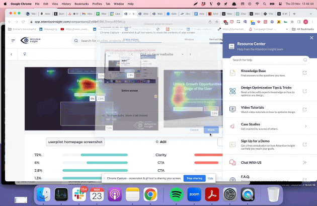 attention insights Resource Center gif - userpilot case study