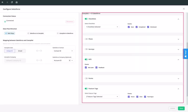 userpilot salesforce intergration