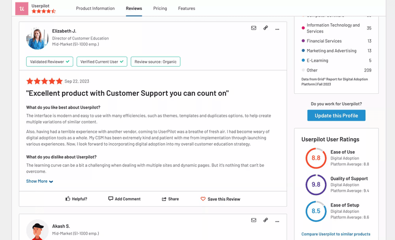 G2 is a comprehensive review platform.