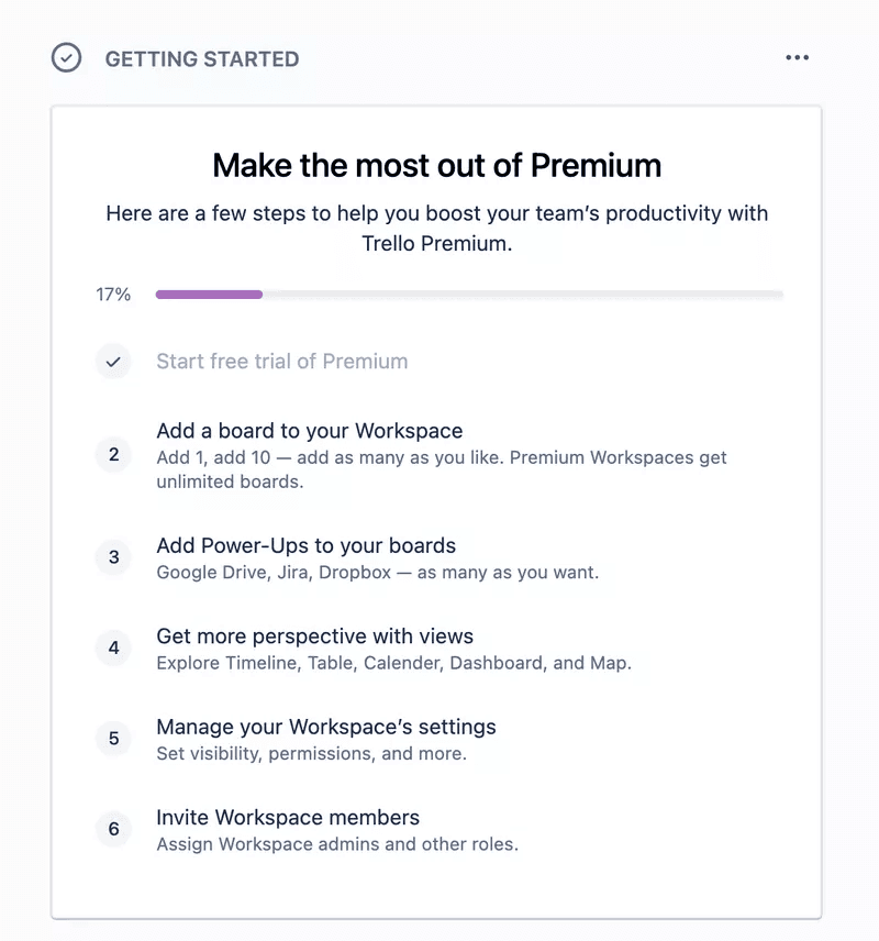 trello secondary onboarding