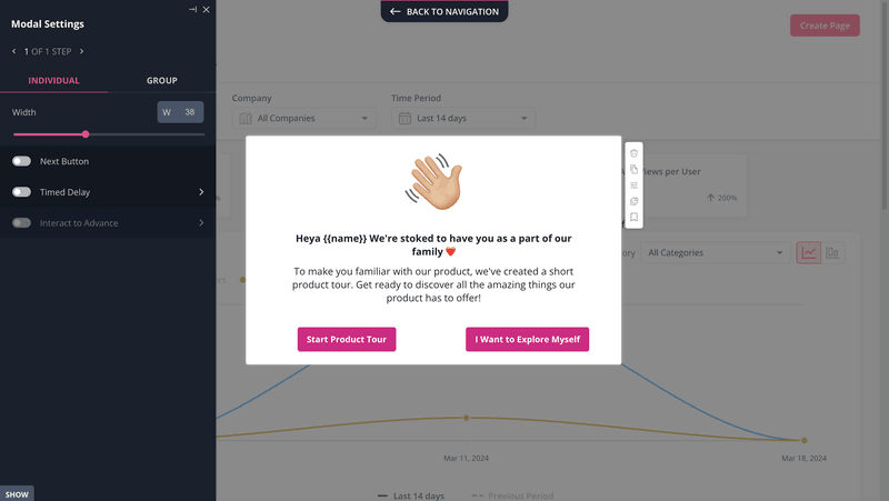 To avoid annoying users, always allow them users to dismiss product tours.