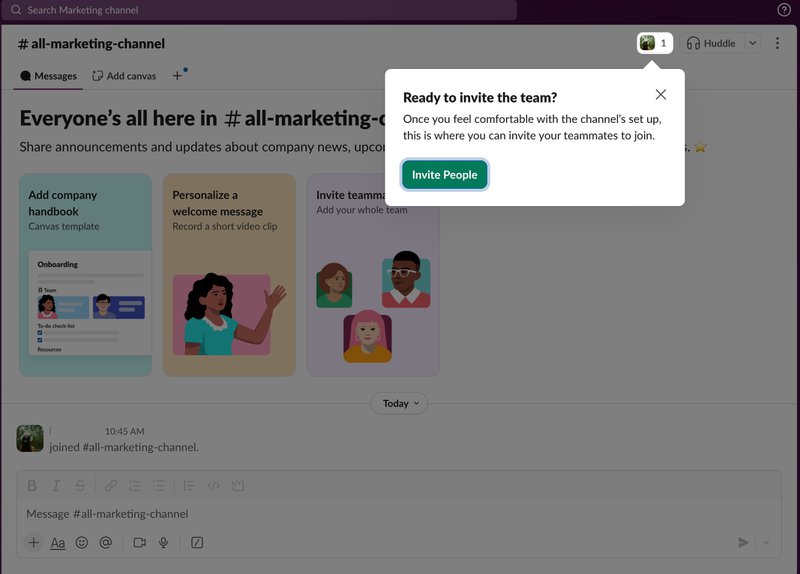 slack onboarding experience