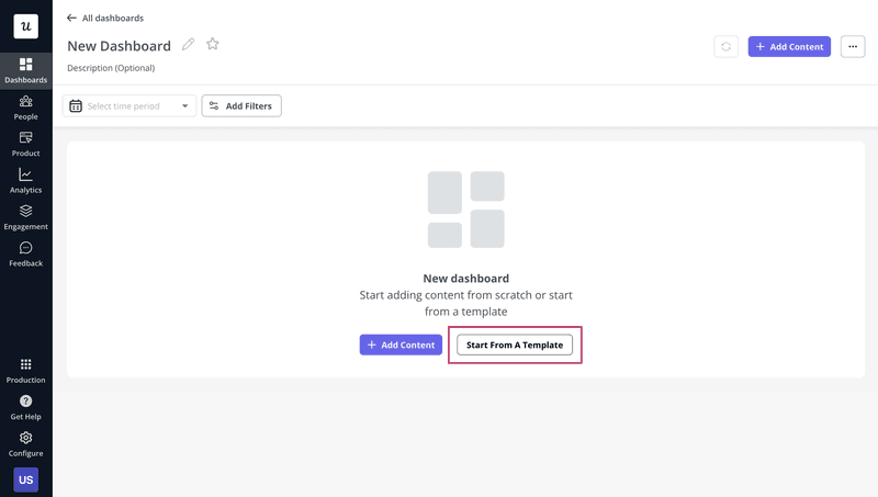 Step 3: Click Start From a Template