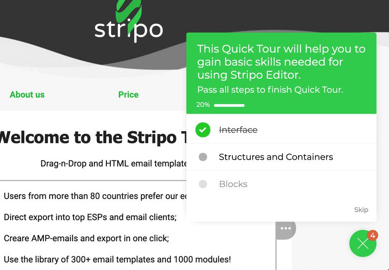 stripo customer engagement example