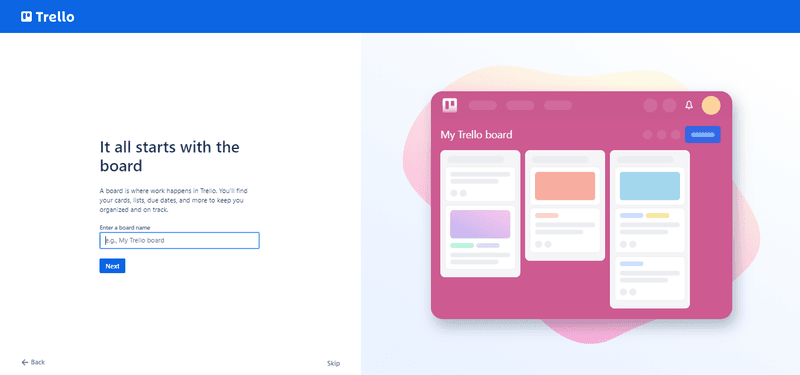 Naming a board in Trello