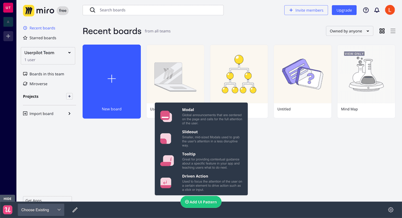 user onboarding flow content