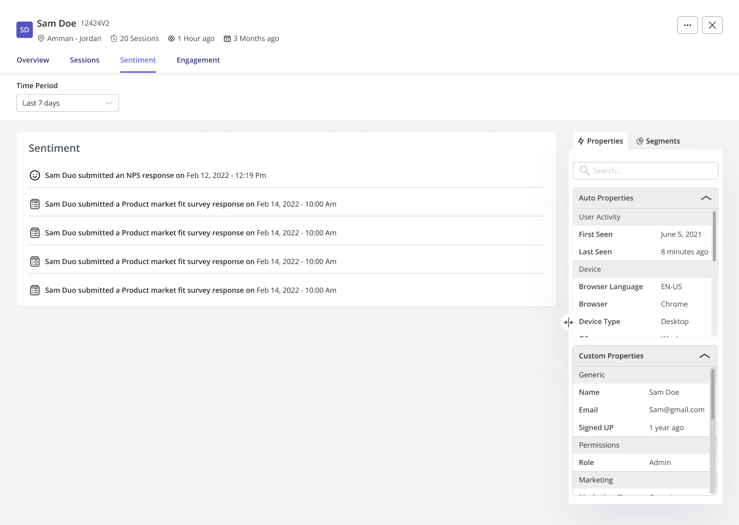 user profiles for dormant users