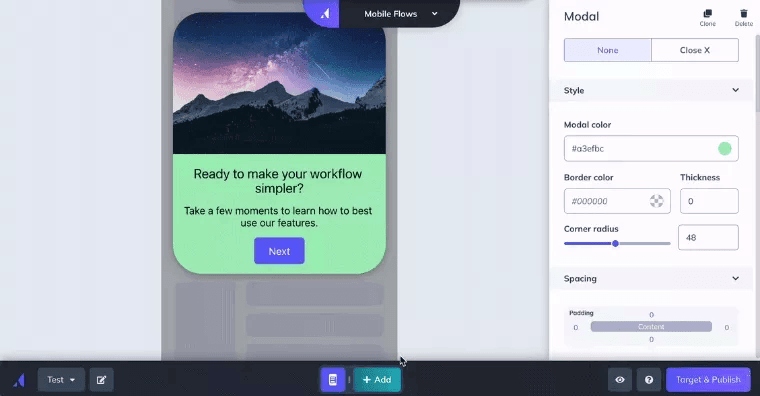 User engagement platform: Appcues.