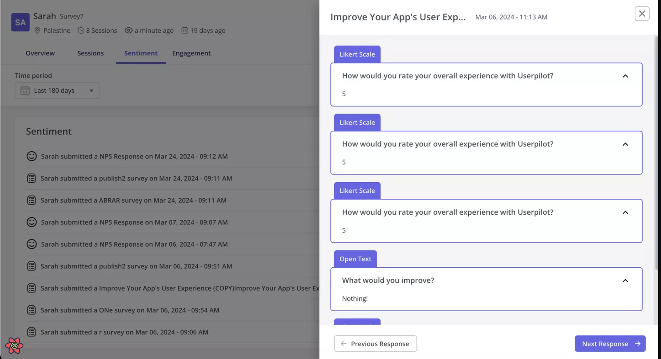 User profiles in Userpilot.