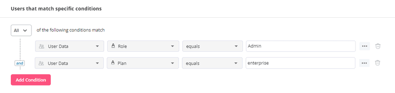 userpilot admin segmentation