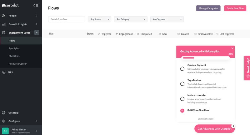 User onboarding checklist SaaS Userpilot