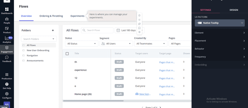 Userpilot secondary onboarding flows