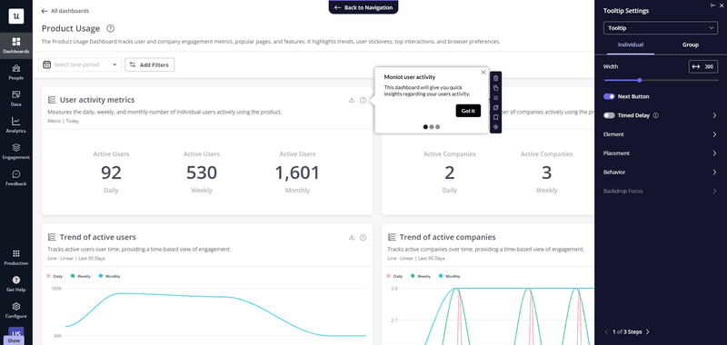 Userpilot tooltip progress indicator