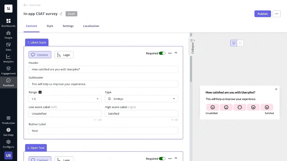 Step 5: Tailor the survey to your needs