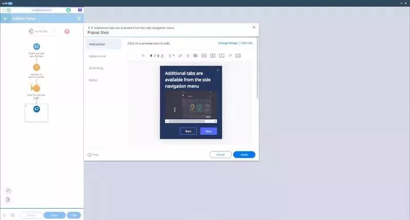 Whatfix alternatives: WalkMe dashboard
