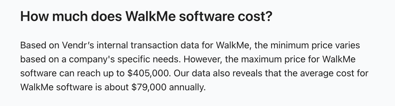 WalkMe pricing