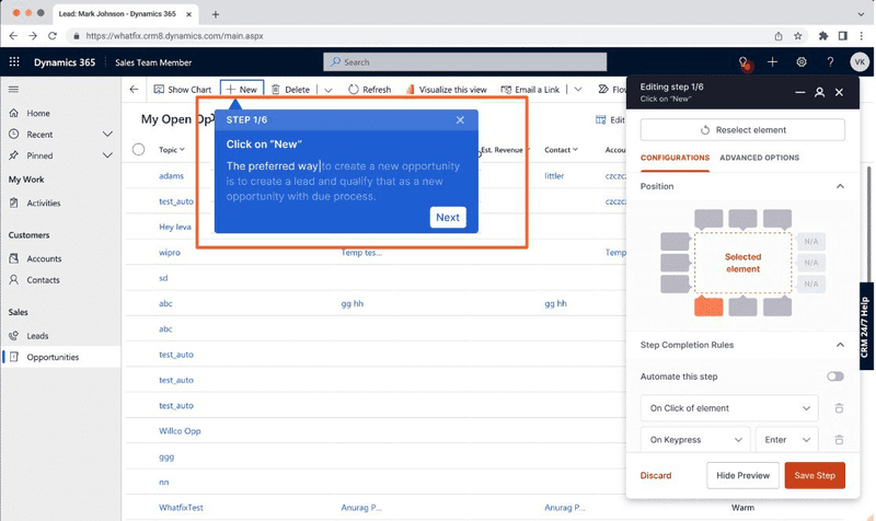 whatfix in-app guildance